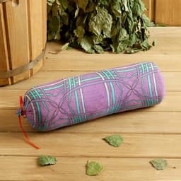 Подушка-валик со стружкой можжевельника, сувенирный, 10×28 см, МИКС