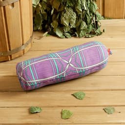 Подушка-валик со стружкой можжевельника, сувенирный, 10×28 см, МИКС