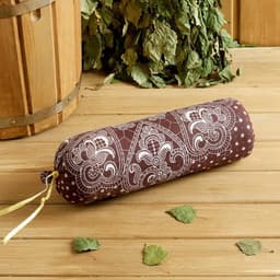 Подушка-валик со стружкой можжевельника, сувенирный, 10×28 см, МИКС