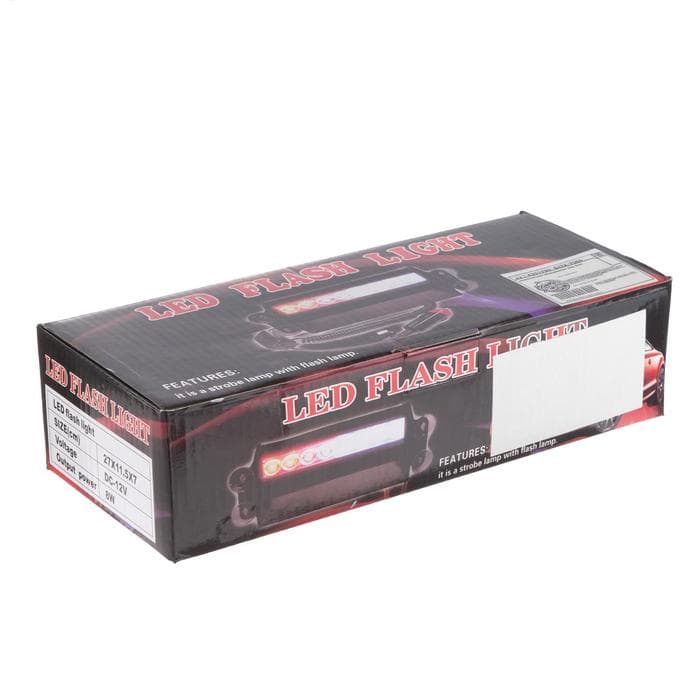 Сигнальный стробоскоп под лобовое стекло 12 LED, 12 В, 9 режимов, красно-синий