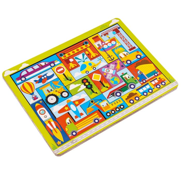 Головоломка тетрис Лесная мастерская «Транспорт», 19 деталей