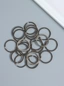 Основа для брелока кольцо плоское металл серебро 3×3 см, набор 20 шт.