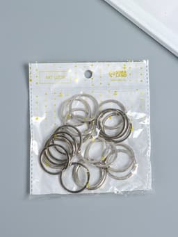 Основа для брелока кольцо плоское металл серебро 3×3 см, набор 20 шт.