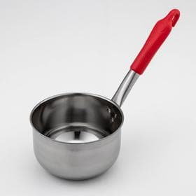 Ковш, 1 л, пластиковая ручка, нержавеющая сталь, ручки МИКС