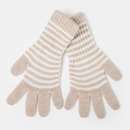 Перчатки для девочки удлинённые, бежевые, размер 16