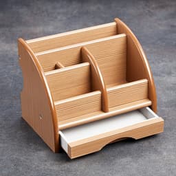 Органайзер 5 секций, 1 выдвижной ящик, серия Ясень шимо, 20×16.5×15.5 см, МИКС