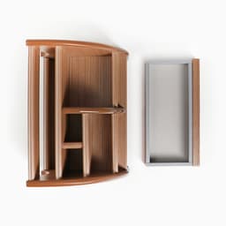 Органайзер 5 секций, 1 выдвижной ящик, серия Ясень шимо, 20×16.5×15.5 см, МИКС