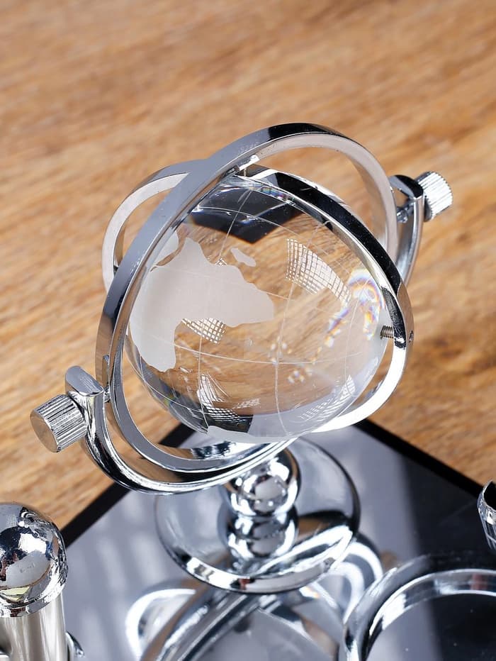 Набор настольный, органайзер 4 в 1 с визитницей, черное дерево