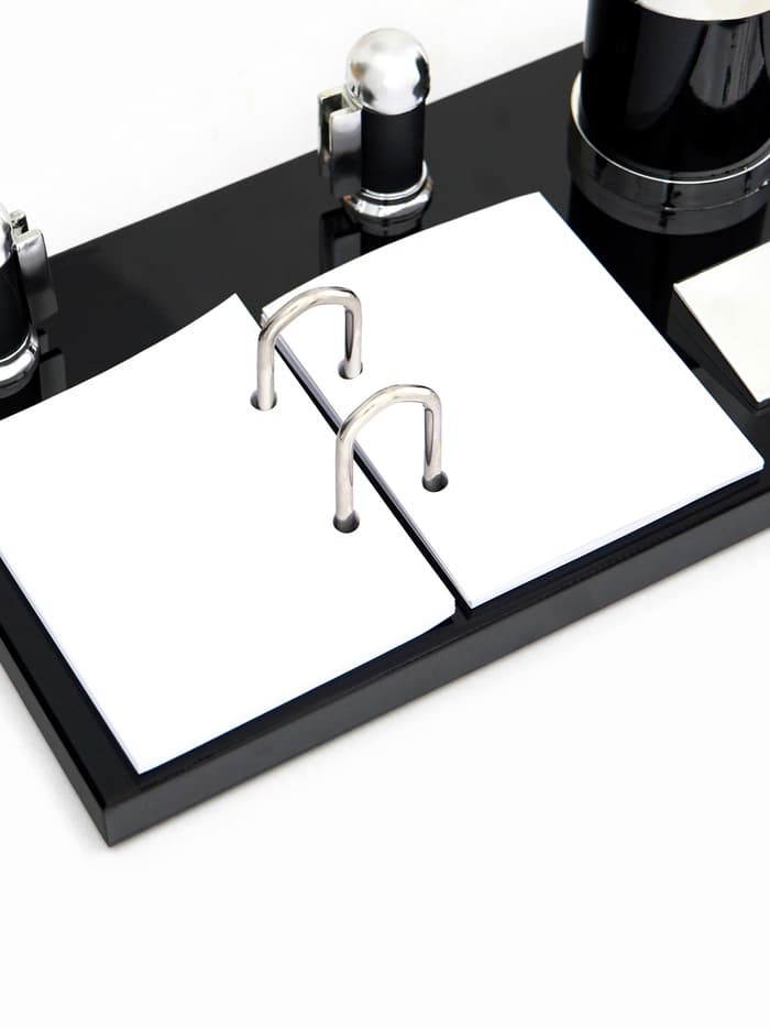 Набор настольный 4 в 1, органайзер с визитницей, черное дерево