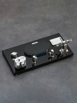 Набор настольный, органайзер 6 в 1 (часы, блок для бумаги, карандашница, визитница), 40×20×15 см