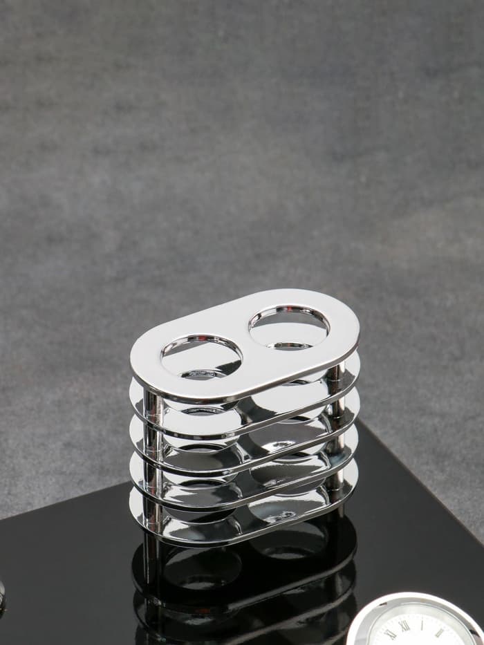 Набор настольный, органайзер 6 в 1 (часы, блок для бумаги, карандашница, визитница), 40×20×15 см