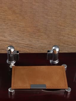 Набор настольный, органайзер 7 в 1, часы, лок для бумаги, визитница, глобус, подставка для печати, карандашница, 40×20×17, МИКС