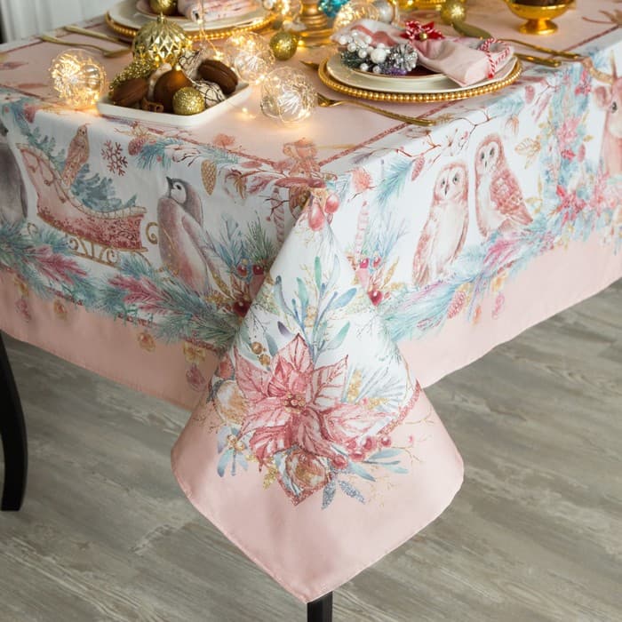 Скатерть на стол с салфетками «Этель» Pink magic: скатерть 150×110 см ±3 см с ГМВО, салфетки 40×40 см - 4 шт.