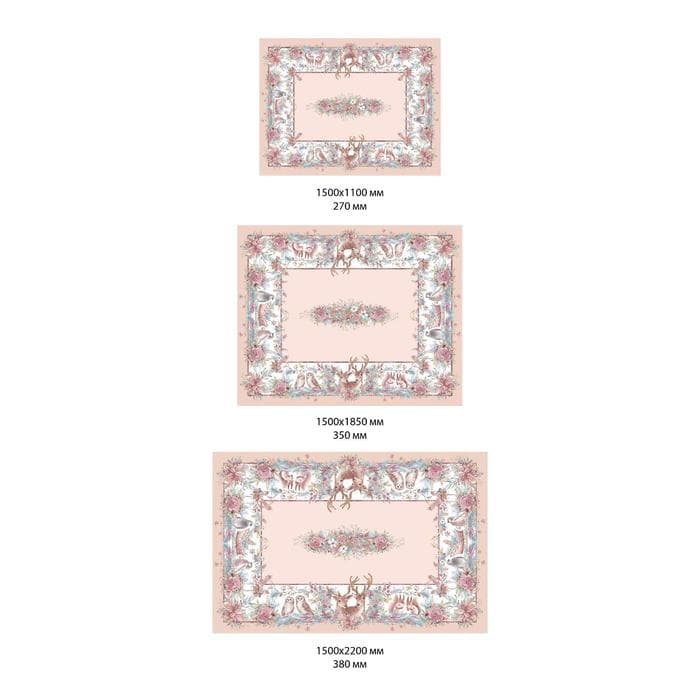 Скатерть на стол с салфетками «Этель» Pink magic: скатерть 150×110 см ±3 см с ГМВО, салфетки 40×40 см - 4 шт.