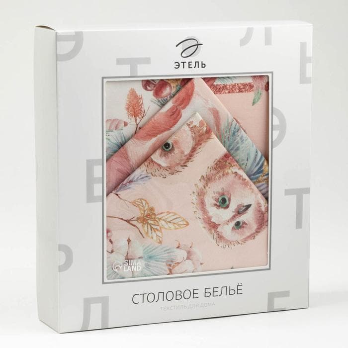 Скатерть на стол с салфетками «Этель» Pink magic: скатерть 150×110 см ±3 см с ГМВО, салфетки 40×40 см - 4 шт.
