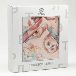 Скатерть на стол с салфетками «Этель» Pink magic: скатерть 150×110 см ±3 см с ГМВО, салфетки 40×40 см - 4 шт.