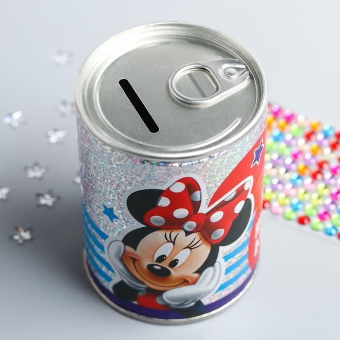 Копилка на новый год для декорирования стразами «Минни Маус», набор для творчества