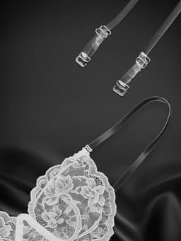 Лямки для бюстгальтера, силиконовые, фурнитура металл, 0.5 см, 37 см, пара, прозрачные