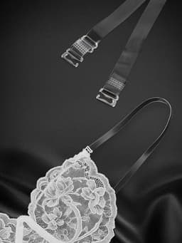 Лямки для бюстгальтера, силиконовые, фурнитура металл, 1 см, 37 см, пара, прозрачные