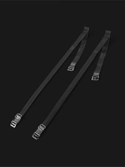 Лямки для бюстгальтера, силиконовые, фурнитура металл, 1 см, 37 см, пара, прозрачные