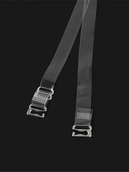 Лямки для бюстгальтера, силиконовые, фурнитура металл, 1 см, 37 см, пара, прозрачные