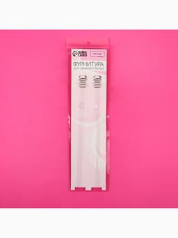 Лямки для бюстгальтера, силиконовые, фурнитура металл, 1 см, 37 см, пара, прозрачные