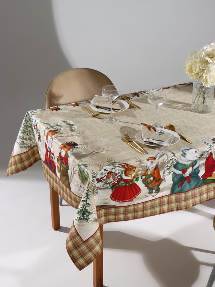 Кухонный набор новогодний «Этель» Winter holidays: скатерть 150×180 см ±3 см с ГМВО, салфетка 40×40 см - 8 шт.