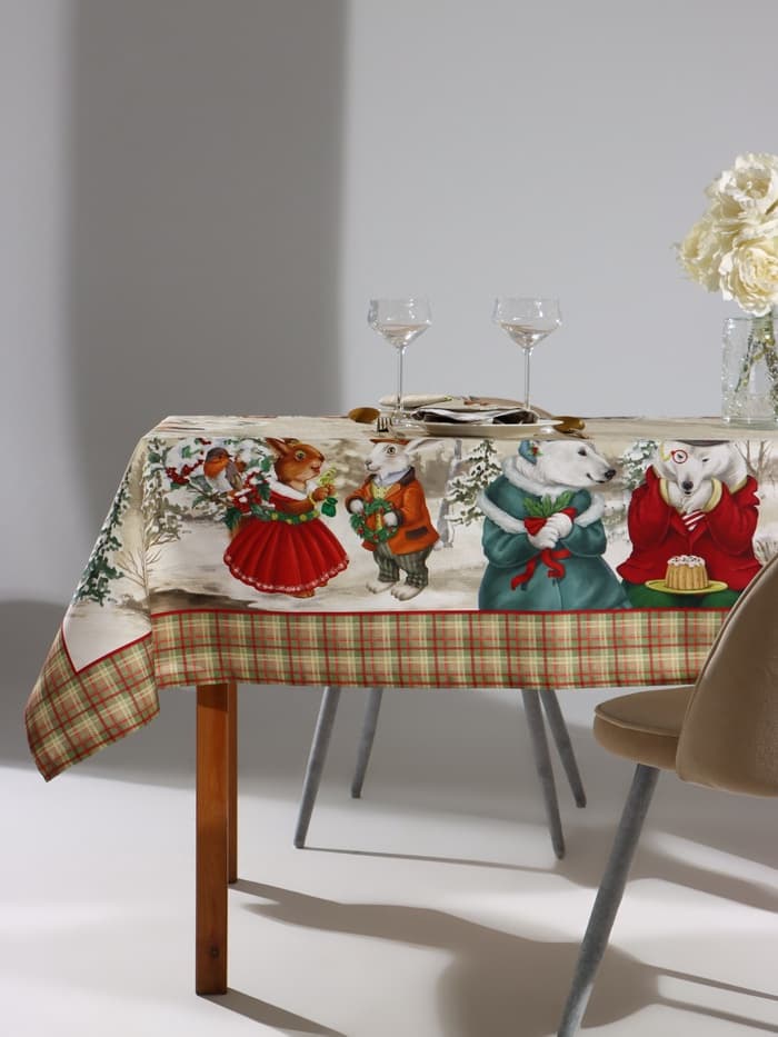 Кухонный набор новогодний «Этель» Winter holidays: скатерть 150×180 см ±3 см с ГМВО, салфетка 40×40 см - 8 шт.