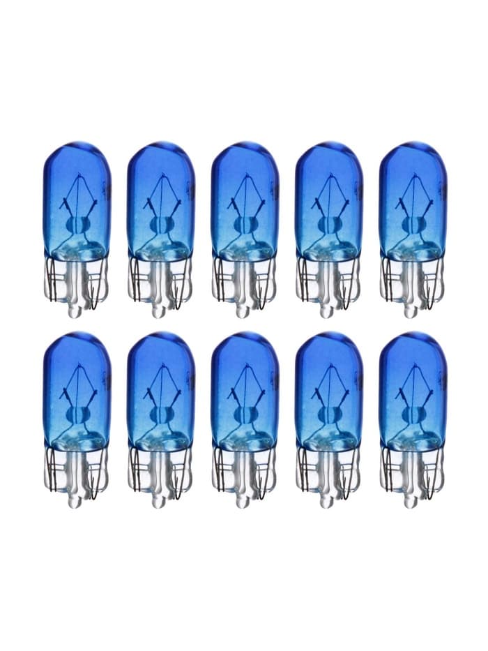 Галогенная лампа для авто Cartage BLUE, T10, W5W, 12 В, 5 Вт, набор 10 шт.