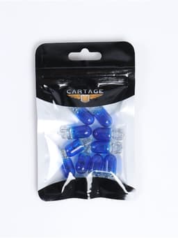 Галогенная лампа для авто Cartage BLUE, T10, W5W, 12 В, 5 Вт, набор 10 шт.