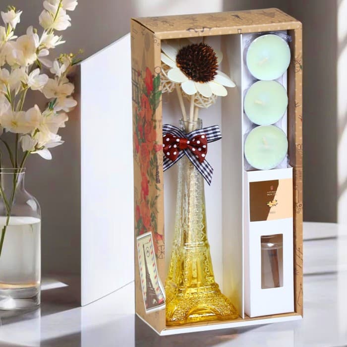 Набор подарочный «Париж» (диффузор и свечи) ваниль, «Богатство Аромата»