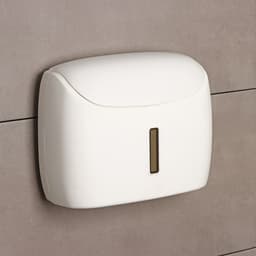 Диспенсер для бумажных полотенец в листах, пластик, 27×11.5×21 см, белый