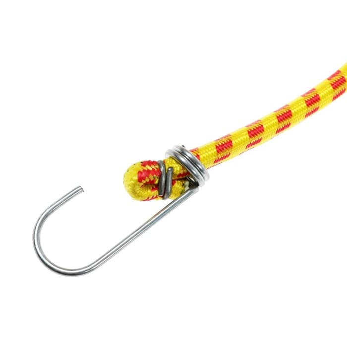 Резинка для крепления багажа TORSO, 120 см, d=10 мм, металлические крючки, МИКС