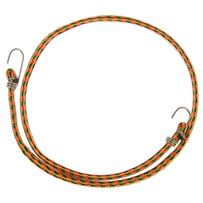 Резинка для крепления багажа TORSO, 120 см, d=10 мм, металлические крючки, МИКС