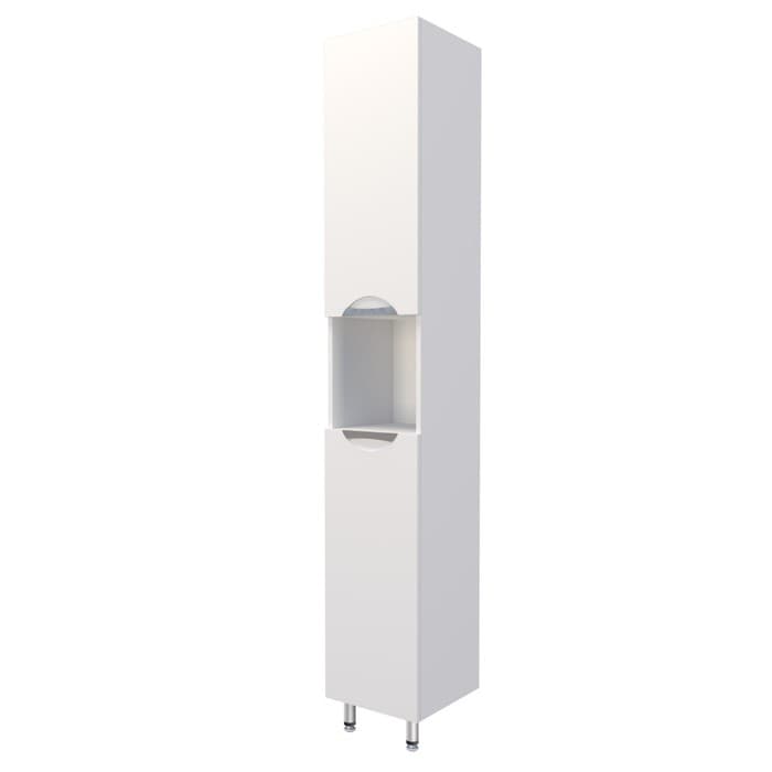 Пенал для ванной комнаты «Модерн 300», с корзиной для белья, 300×292×1900 мм, цвет белый