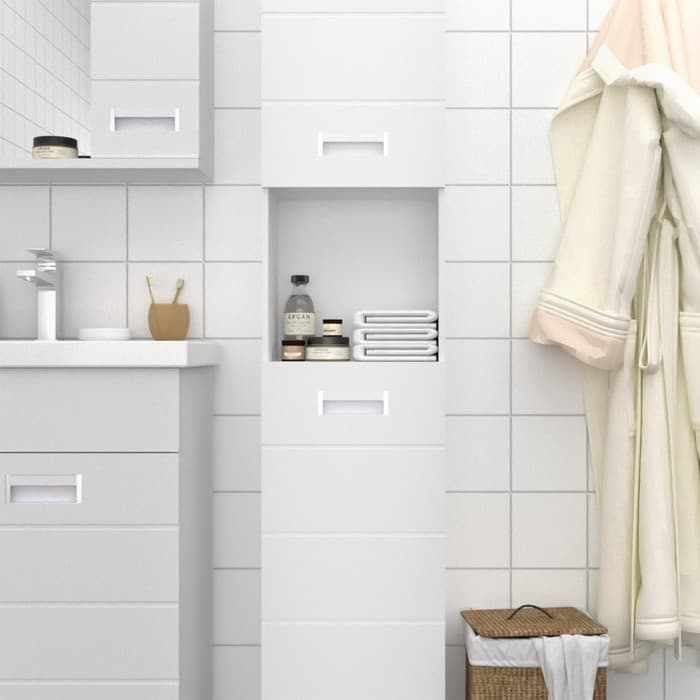 Пенал для ванной комнаты «Ника 300», 300×292×1900 мм, цвет белый