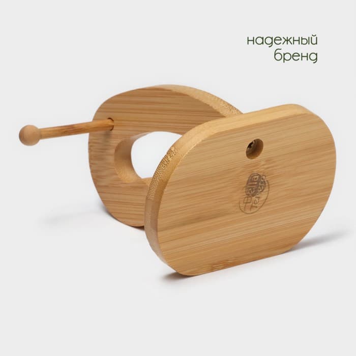 Набор для специй BellaTenero «Баночки», солонка 110 мл, перечница 110 мл, на бамбуковой подставке-держателе, фарфор, белый