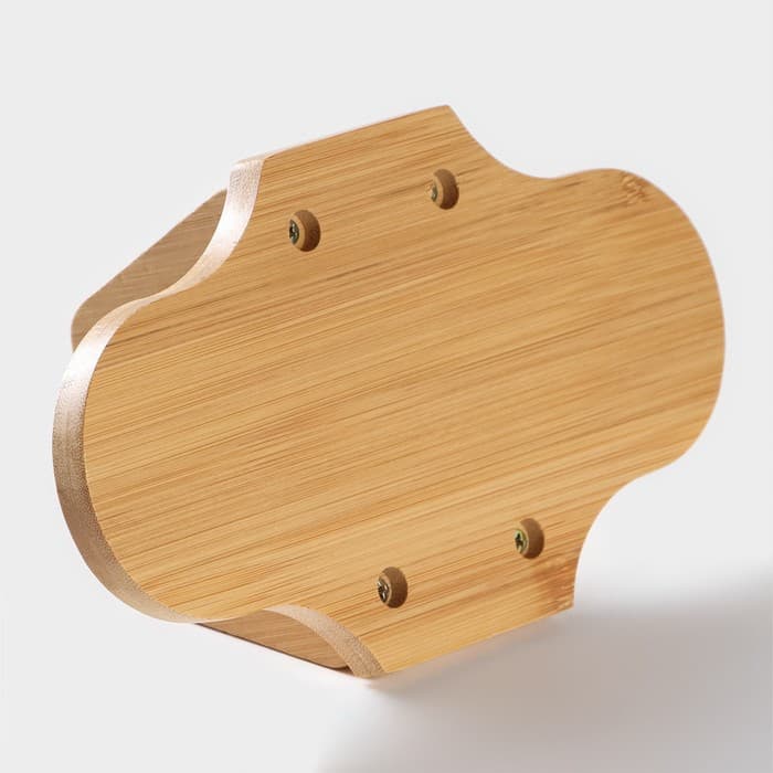 Набор для специй на бамбуковой подставке BellaTenero, 3 предмета: солонка 100 мл, перечница 100 мл, салфетница, фарфор, белый