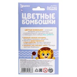 Развивающий набор «Цветные бомбошки: сложи по образцу», 50 шариков, 20 заданий, по методике Монтессори, 3+