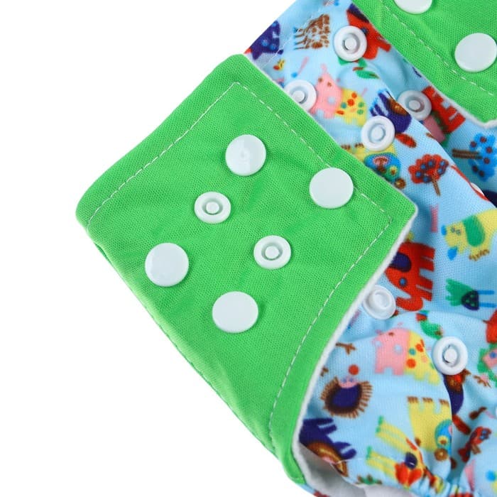 Многоразовый подгузник с 3-х слойным вкладышем «Зверушки», 3-15 кг, Крошка Я