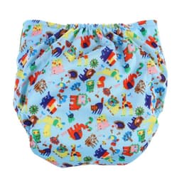Многоразовый подгузник с 3-х слойным вкладышем «Зверушки», 3-15 кг, Крошка Я