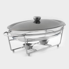 Мармит, 3 л, 44×25×17 см, с крышкой, на подставке, жаропрочное стекло