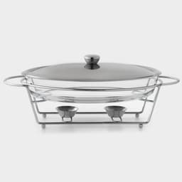 Мармит, 3 л, 44×25×17 см, с крышкой, на подставке, жаропрочное стекло