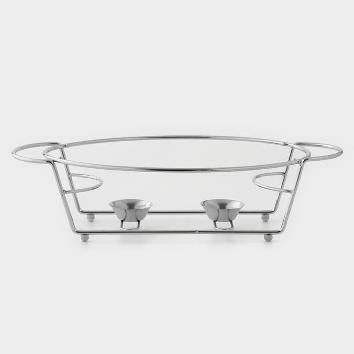 Мармит, 3 л, 44×25×17 см, с крышкой, на подставке, жаропрочное стекло