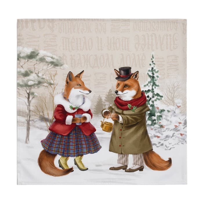 Кухонный набор новогодний «Этель» Winter holidays: скатерть 220×150 см ±3 см с ГМВО, салфетка 40×40 см-12 шт., 100% хлопок