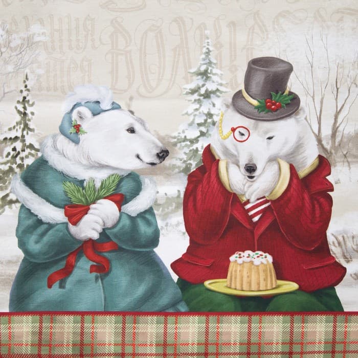 Кухонный набор новогодний «Этель» Winter holidays: скатерть 220×150 см ±3 см с ГМВО, салфетка 40×40 см-12 шт., 100% хлопок