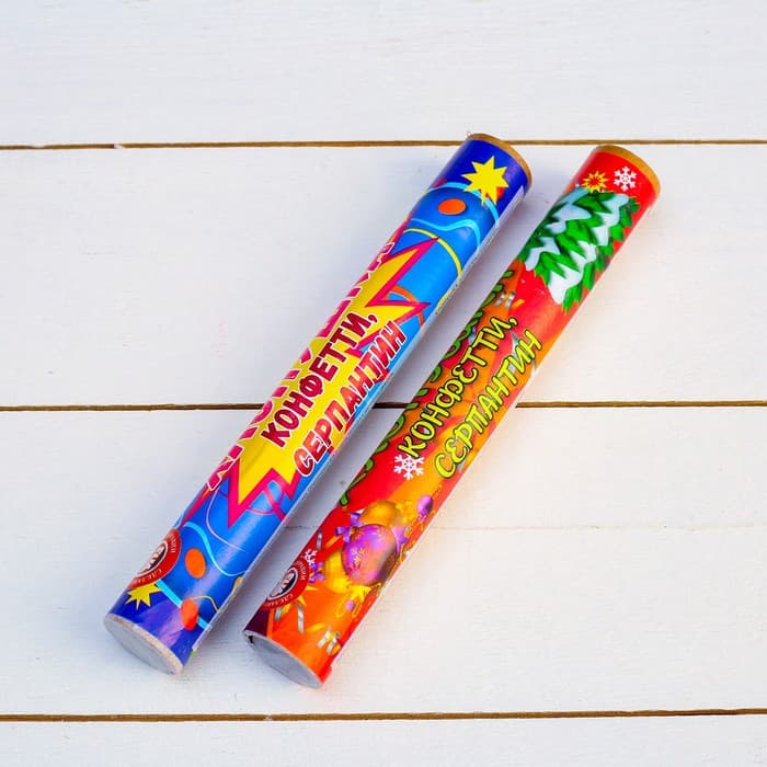 Хлопушка классическая с конфетти и серпантином, 20 см