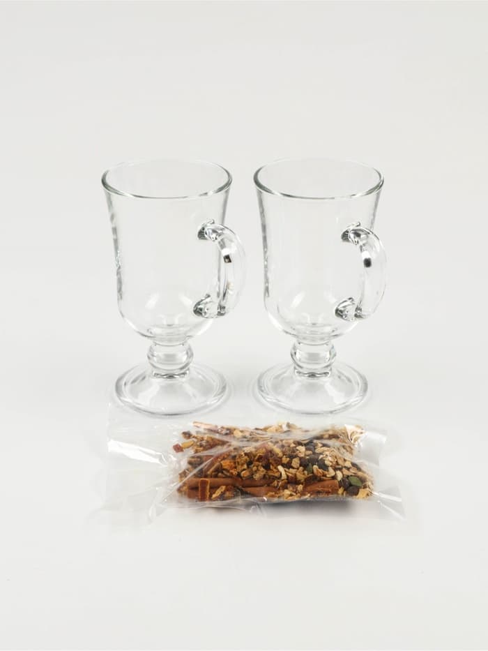 Подарочный набор новогодний для приготовления глинтвейна «Лучше глинтвейна»: специи 30 г, бокалы 250 мл, 2 шт.