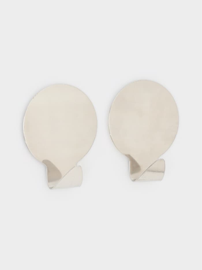 Крючки самоклеящиеся SAVANNA «Круг», 2 шт., металл, 3.7×3.5×1.5 см, хромированные