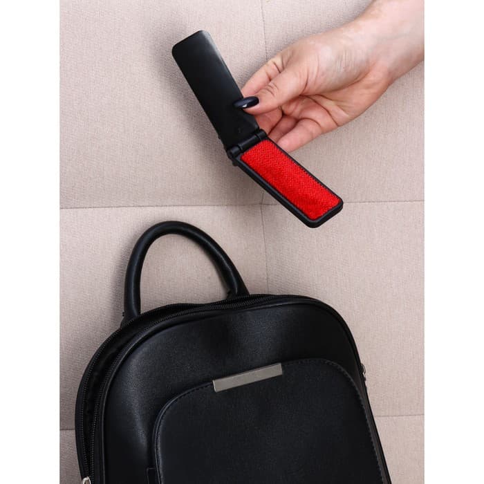 Щётка для одежды складная, 0.6×3.5×9.5 см, чёрная